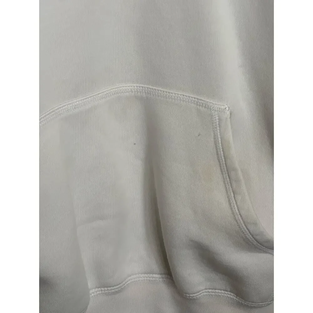 Nike Air Hoodie White Pullover Sweatshirt Men’s Size L Logo Front Pocket